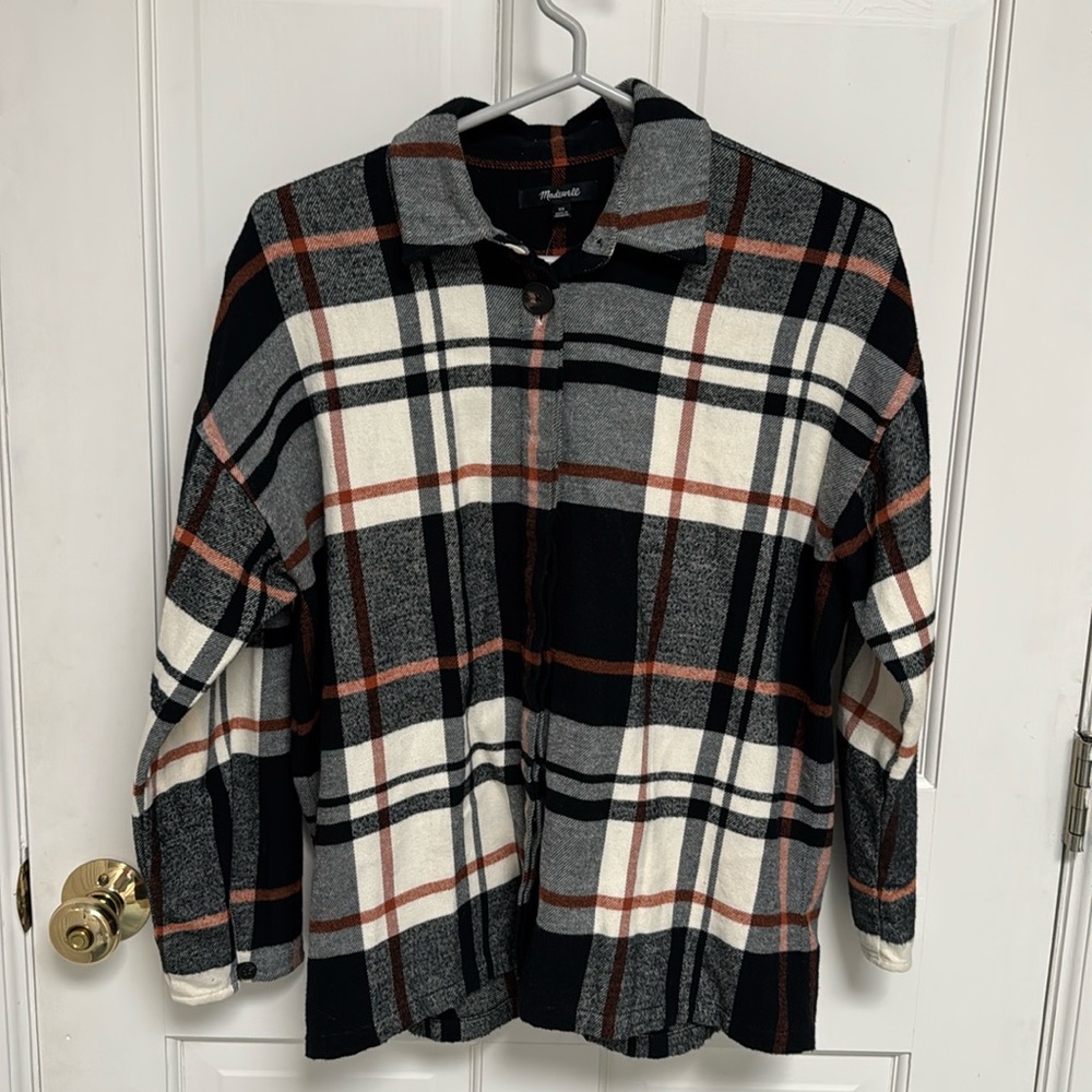 Madewell Oversized Ex-Boyfriend Flannel Bromley Plaid